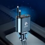 100W Retractable Car Charger, 4-in-1 Fast Charging Adapter with Dual USB Ports